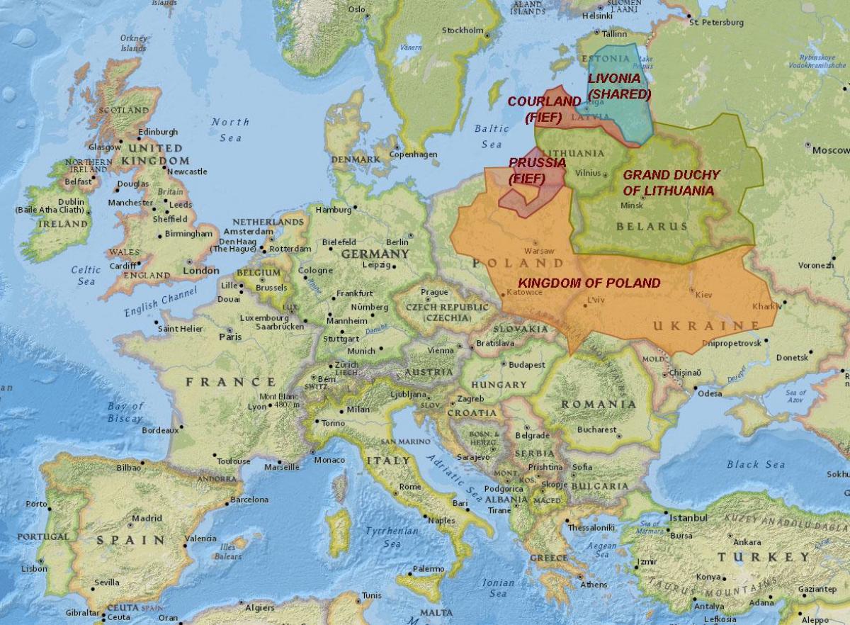Mapa Lituania historia