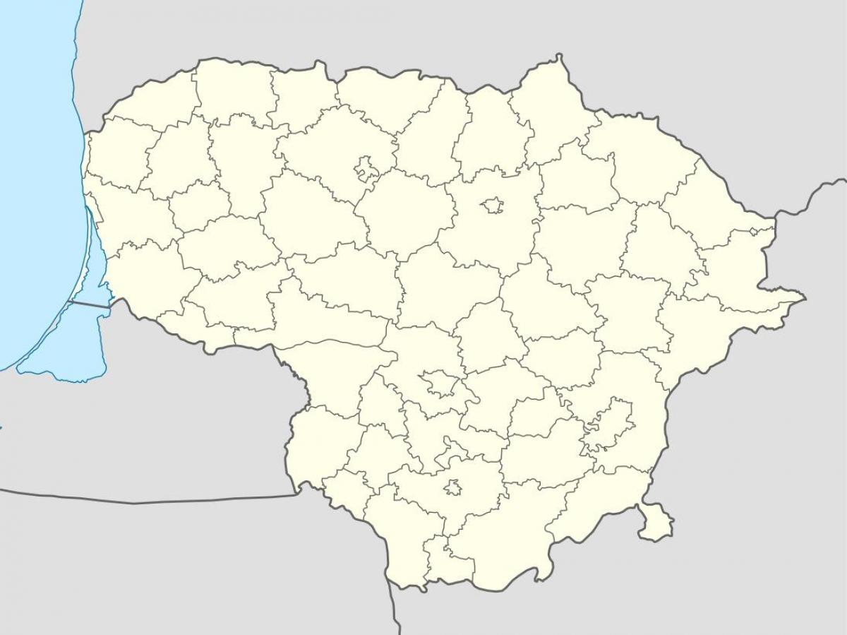 Mapa Lituania bektorea