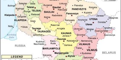 Mapa politiko Lituaniako